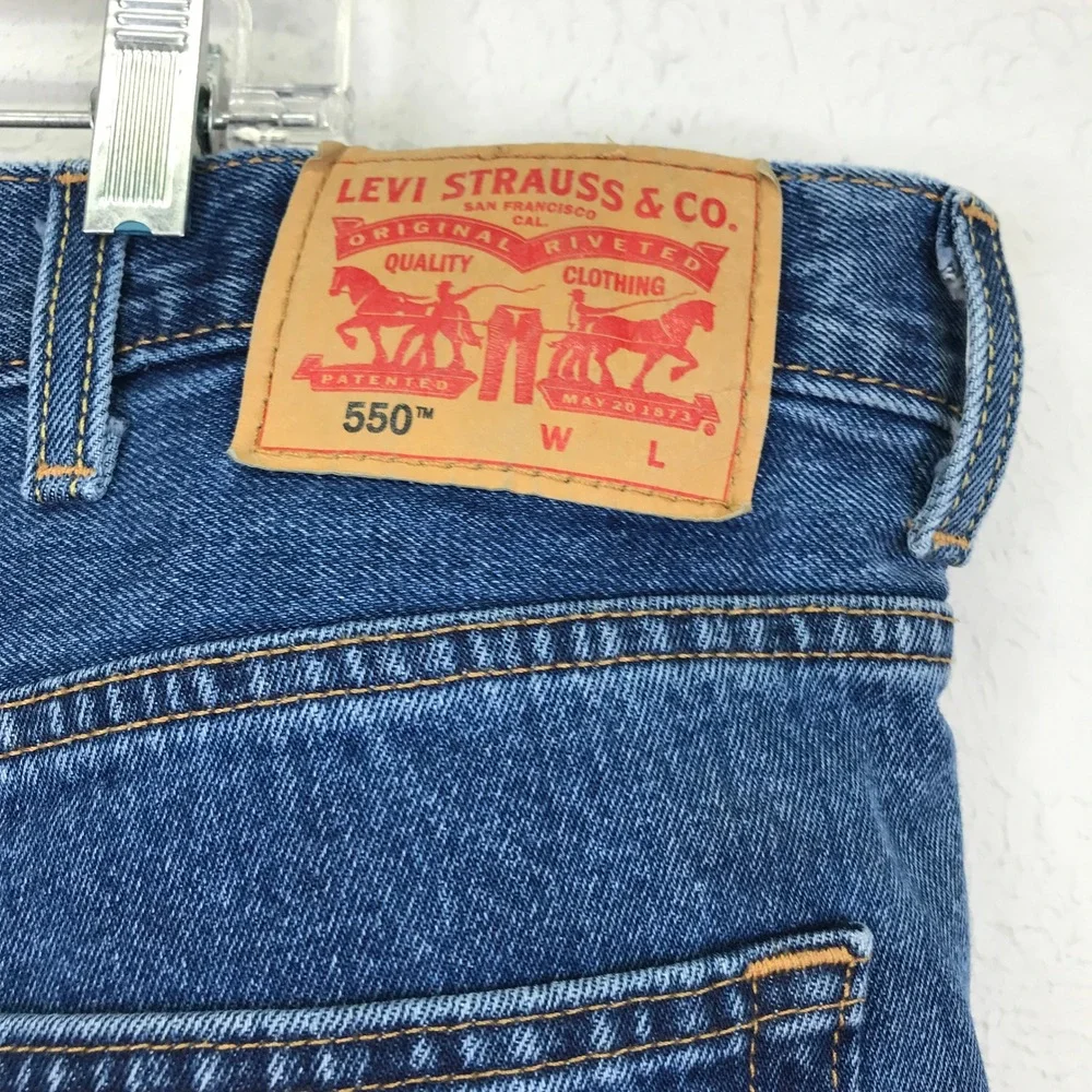 Levis 550 Relaxed Fit Jeans Mens 48x30(28.5) Blue Tapered Leg Denim 100% Cotton